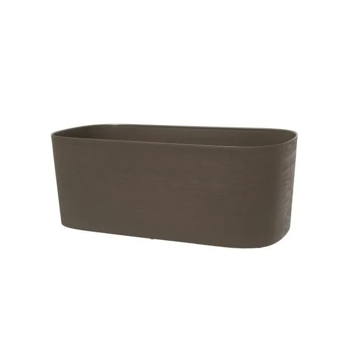Garden Id Respect - Jardinière avec réserve d'eau extérieure et intérieure, durable en matériaux recyclés 100% recyclable, design structuré moderne, couleur taupe, 50 x 17 cm Garden Id Respect - Jardinière avec réserve d'eau extérieure et intérieure, durable en matériaux recyclés 100% recyclable, design structuré moderne, couleur taupe, 50 x 17 cm