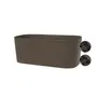 Garden Id Respect - Jardinière avec réserve d'eau extérieure et intérieure, durable en matériaux recyclés 100% recyclable, design structuré moderne, couleur taupe, 50 x 17 cm