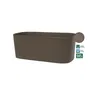 Garden Id Respect - Jardinière avec réserve d'eau extérieure et intérieure, durable en matériaux recyclés 100% recyclable, design structuré moderne, couleur taupe, 50 x 17 cm