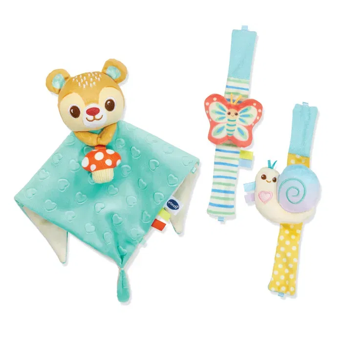 Vtech Baby Coffret Naissance Toudoux - Doudou et Bracelets Hochets en Plastique Recyclé - Jouet Sensoriel 0 Mois - Multicolore Vtech Baby Coffret Naissance Toudoux - Doudou et Bracelets Hochets en Plastique Recyclé - Jouet Sensoriel 0 Mois - Multicolore