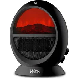 Warm Tech Foyer décoratif soufflant WTFED1500-N Rond - Noir