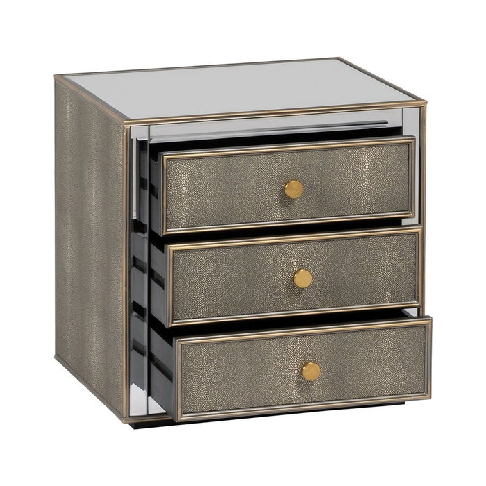 BigBuy Home Table de Nuit CHLOE Doré Miroir BigBuy Home Table de Nuit CHLOE Doré Miroir