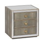 BigBuy Home Table de Nuit CHLOE Doré Miroir