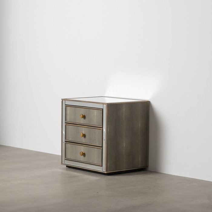 BigBuy Home Table de Nuit CHLOE Doré Miroir BigBuy Home Table de Nuit CHLOE Doré Miroir