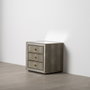 BigBuy Home Table de Nuit CHLOE Doré Miroir