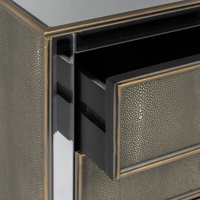 BigBuy Home Table de Nuit CHLOE Doré Miroir BigBuy Home Table de Nuit CHLOE Doré Miroir