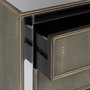 BigBuy Home Table de Nuit CHLOE Doré Miroir
