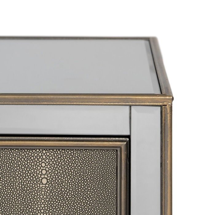 BigBuy Home Table de Nuit CHLOE Doré Miroir BigBuy Home Table de Nuit CHLOE Doré Miroir