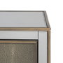 BigBuy Home Table de Nuit CHLOE Doré Miroir