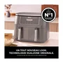 NINJA Friteuse sans huile Foodi MAX DualZone 7,6L - DZ300EU - Deux tiroirs indépendants 3,8L, 6 programmes, Air Fry, 240°C