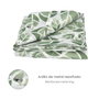 ORYX Rideau de Douche Feuilles Vertes 180x200cm Imperméable