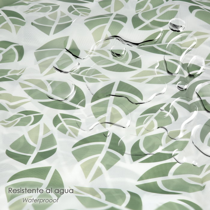 ORYX Rideau de Douche Feuilles Vertes 180x200cm Imperméable
