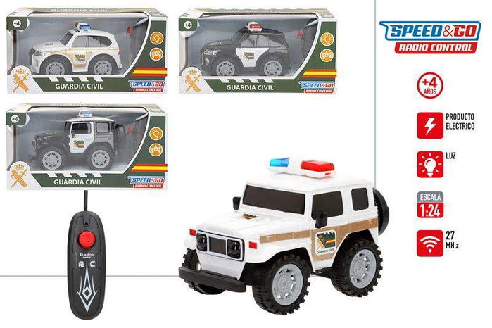 Color Baby - Coche radio control Guardia Civil avec éclairage - Échelle 1:24 - 2.4 GHz - Modèles assortis Color Baby - Coche radio control Guardia Civil avec éclairage - Échelle 1:24 - 2.4 GHz - Modèles assortis