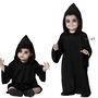 Déguisement Bébé Ténébreux avec Combinaison Noire et Capuche Pointue 6-12 Mois - Halloween