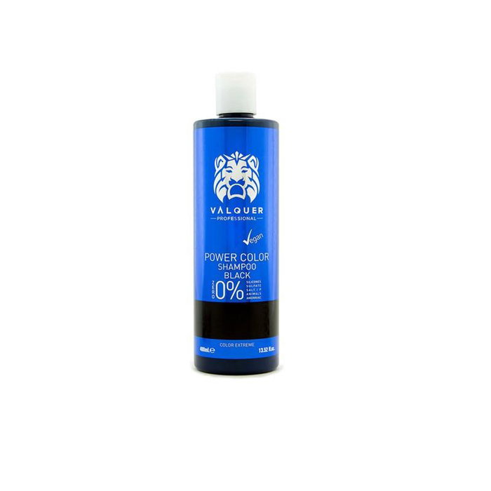Valquer Power Color Shampoo Black 0% 400 mL - Shampooing de coloration temporaire noir sans sulfate Valquer Power Color Shampoo Black 0% 400 mL - Shampooing de coloration temporaire noir sans sulfate