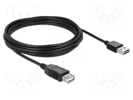 DELOCK Câble USB 2.0 A vers A, 5m, Noir