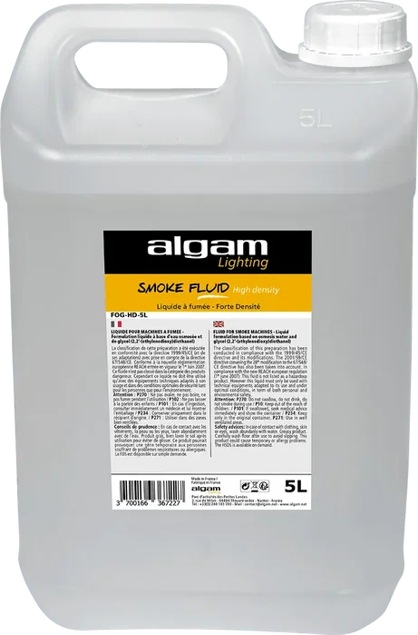 ALGAMLIGHT Liquide Haute Densité Pour Machines À Fumée - 5L - Blanc ALGAMLIGHT Liquide Haute Densité Pour Machines À Fumée - 5L - Blanc