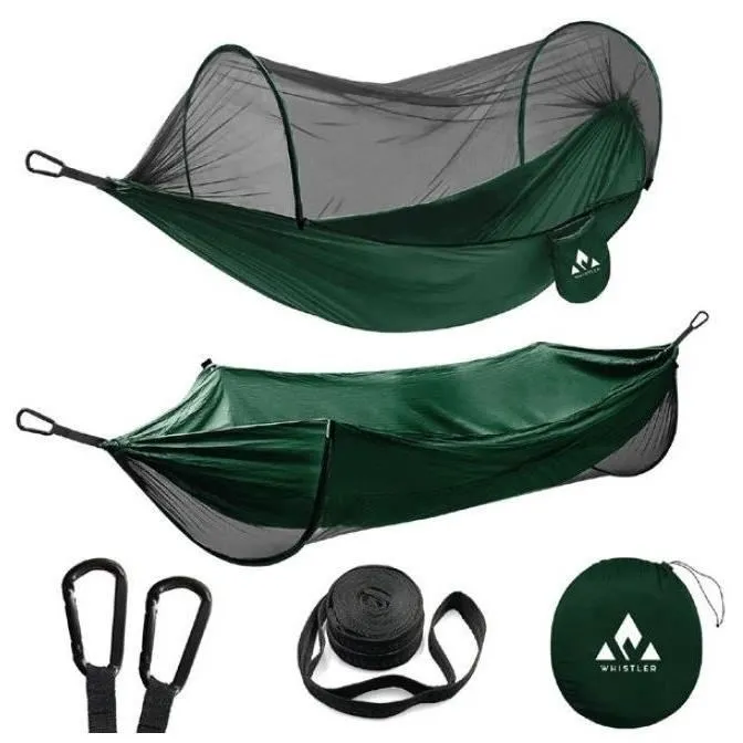 Whistler Tongass Hamac de Camping avec Moustiquaire Intégrée, en Nylon et Polyester Léger et Confortable pour Aventure en Plein Air