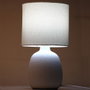 Home Deco Factory Lampe en Céramique Blanche H.40