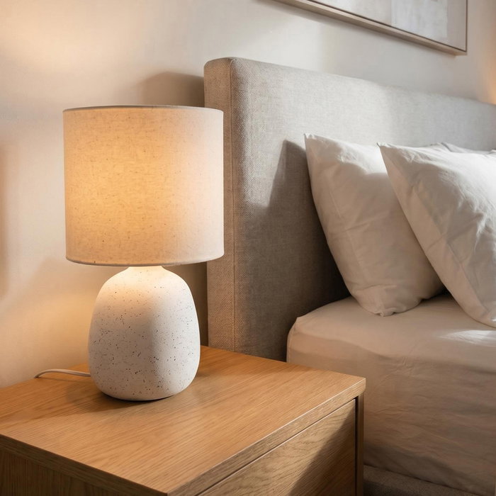 Home Deco Factory Lampe en Céramique Blanche H.40 Home Deco Factory Lampe en Céramique Blanche H.40
