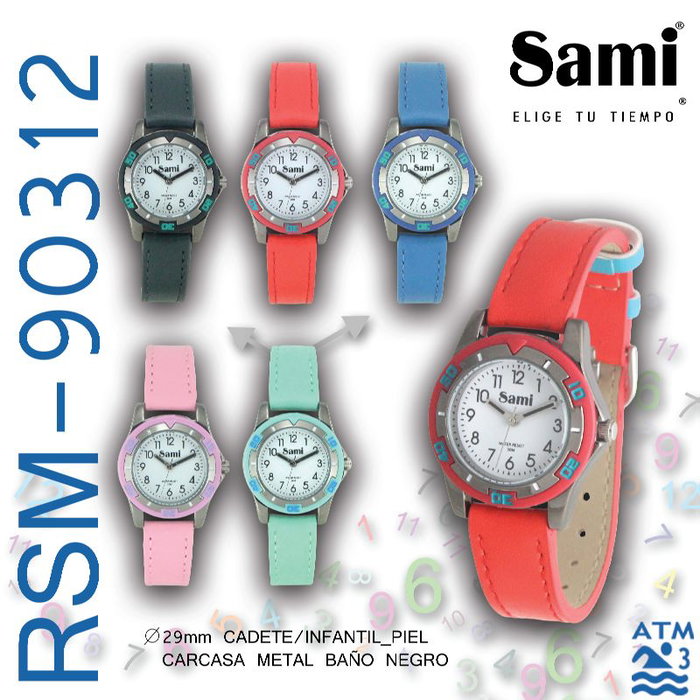 SAMI Montre cadet aro bicolore cadran blanc