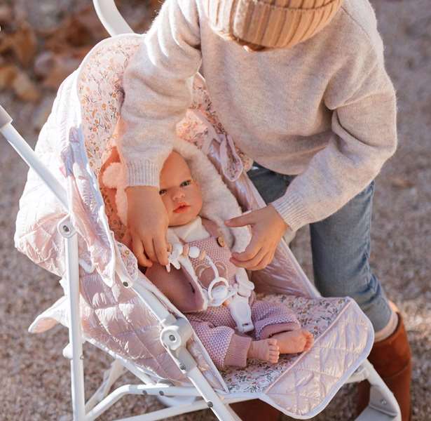 Muñecas Arias Poussette Fantasy 34x61x73 cm - Poussette Canne pour Enfant à partir de 3 Ans, Hauteur Guidon 73 cm, Assemblage Requis