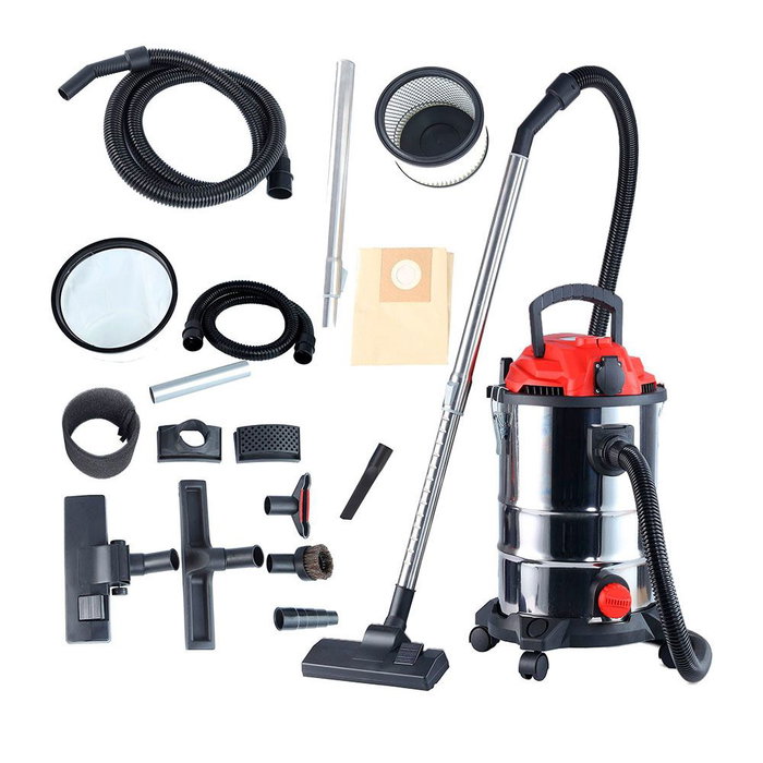 Camry CR 7045 Aspirateur industriel 3400 W avec prise de courant, 6 fonctions, sec/humide/soufflage, 25 L