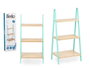 Berilo Étagère Escaliers 3 Niveaux Bambou Menta Naturel 40 x 81 x 30 cm