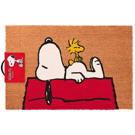 ERIK - Paillasson Snoopy 40 x 60 cm en matériaux haute qualité avec base PVC antidérapante