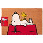 ERIK - Paillasson Snoopy 40 x 60 cm en matériaux haute qualité avec base PVC antidérapante