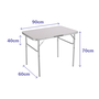 Marbueno 10014 Table Pliante Aluminium Camping et Plage 90x60x70 cm