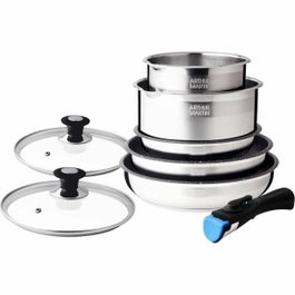 Arthur Martin Batterie de cuisine AM2493 - 8 pièces - Acier Inoxydable
