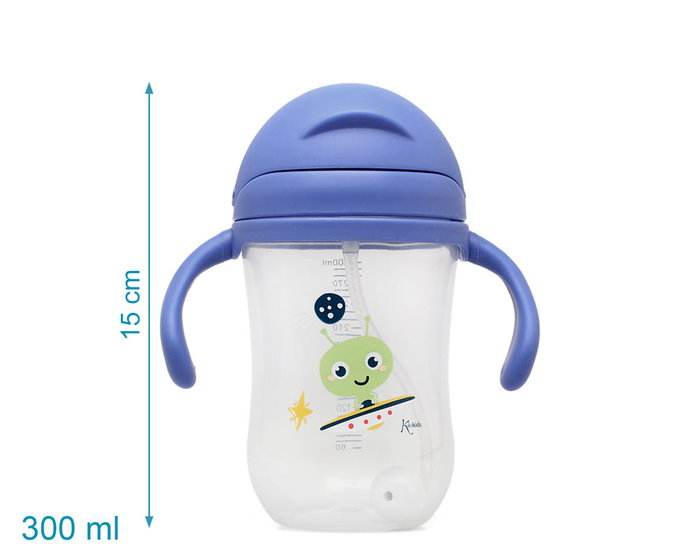 KioKids Taza Aprendizaje Step 3 Tasse d'Apprentissage 300 mL avec Poignées et Paille Anti-Colique, Bleue, pour Bébé dès 6 Mois KioKids Taza Aprendizaje Step 3 Tasse d'Apprentissage 300 mL avec Poignées et Paille Anti-Colique, Bleue, pour Bébé dès 6 Mois