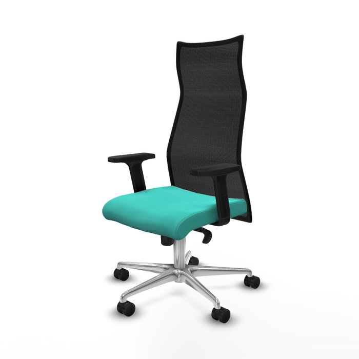 Piqueras y Crespo Chaise de Bureau Albacete Turquoise et Noir