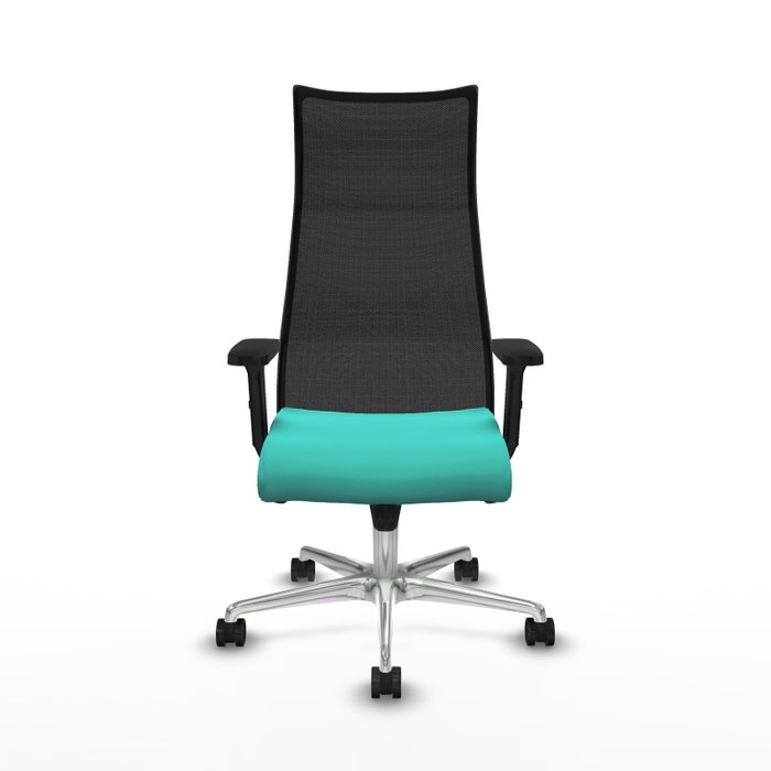 Piqueras y Crespo Chaise de Bureau Albacete Turquoise et Noir