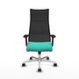 Piqueras y Crespo Chaise de Bureau Albacete Turquoise et Noir