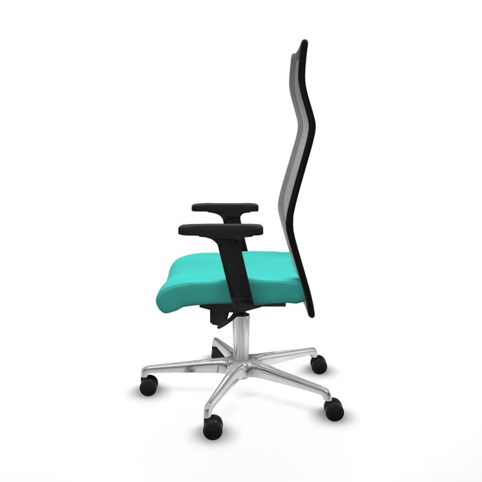 Piqueras y Crespo Chaise de Bureau Albacete Turquoise et Noir