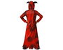 Déguisement Demon Rouge Unisex Enfant avec Tunique Longue à Capuche Cornue, Halloween - Taille 10-12 Ans