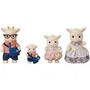 Sylvanian Families - Figurines Famille Chevre - 4 Personnages Articulés avec Vêtements Amovibles - Jouets Miniatures pour Enfants Dès 3 Ans