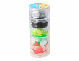 Innspiro Set de Gemmes Acryliques Circulaires 18 mm Couleurs Fluo