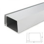 Greenice Profil Aluminium pour Ruban LED Étagères et Vitrines avec Logement Transformateur, 2m