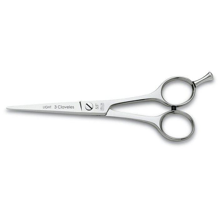Tres Claveles Tijera Peluqueria ST Light - Ciseaux de Coiffure Professionnels 14 cm - Acier Inoxidable Forgé à Chaud avec Lame Micro-Dentelée Tres Claveles Tijera Peluqueria ST Light - Ciseaux de Coiffure Professionnels 14 cm - Acier Inoxidable Forgé à Chaud avec Lame Micro-Dentelée