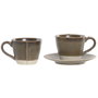 Home ESPRIT Ensemble de tasses à café Vert Grès 90 ml, 6 Pièces