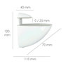 WOLFPACK LINEA PROFESIONAL Support de rayonnage A-178 70x105mm Blanc