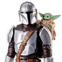 Hasbro Star Wars Mandalorian Électronique Figurine de 28 cm avec Effets Sonores, Grogu et Blasters - Version Multilingue