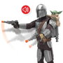 Hasbro Star Wars Mandalorian Électronique Figurine de 28 cm avec Effets Sonores, Grogu et Blasters - Version Multilingue
