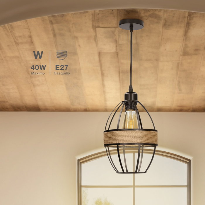 GSC Evolution Takum Suspension de plafond E27 Noir 150mm