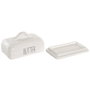 Home ESPRIT Beurrier Porcelaine Blanc Cottage 19 x 11,4 x 11 cm