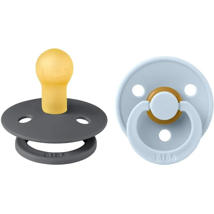 BIBS Sucette bébé Colour Iron Blush Taille 1 avec embout rond - Pack de 2 BIBS Sucette bébé Colour Iron Blush Taille 1 avec embout rond - Pack de 2