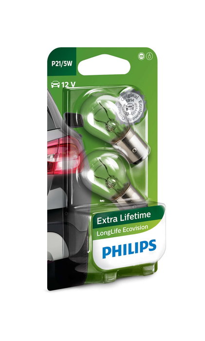 Philips P21/5W Longlife Ecovision 12V41050 Bay15d B2 Philips P21/5W Longlife Ecovision 12V41050 Bay15d B2